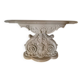 Console murale sculptée blanche