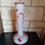 Art nouveau pantin's crystal vase