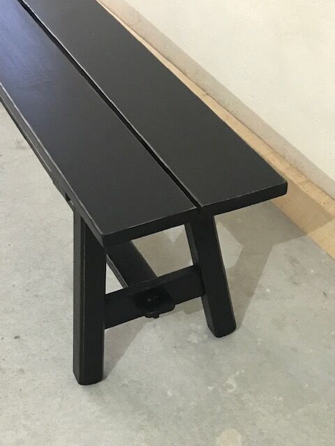 Black patinated bench