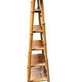 Foldable rattan shelf