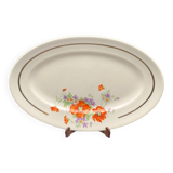 Plat ovale Coquelicots Lunéville