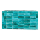 Table basse en Zellige moderne bleu turquoise