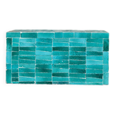 Table basse en Zellige moderne bleu turquoise
