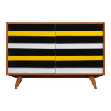 Yellow and black chest of drawers, model U-453, by Jiri Jiroutek, 1960