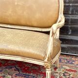 Louis XVI Period Laqué Wooden Bench Italian Work