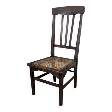 Stella nurse's chair in dark wood and cane