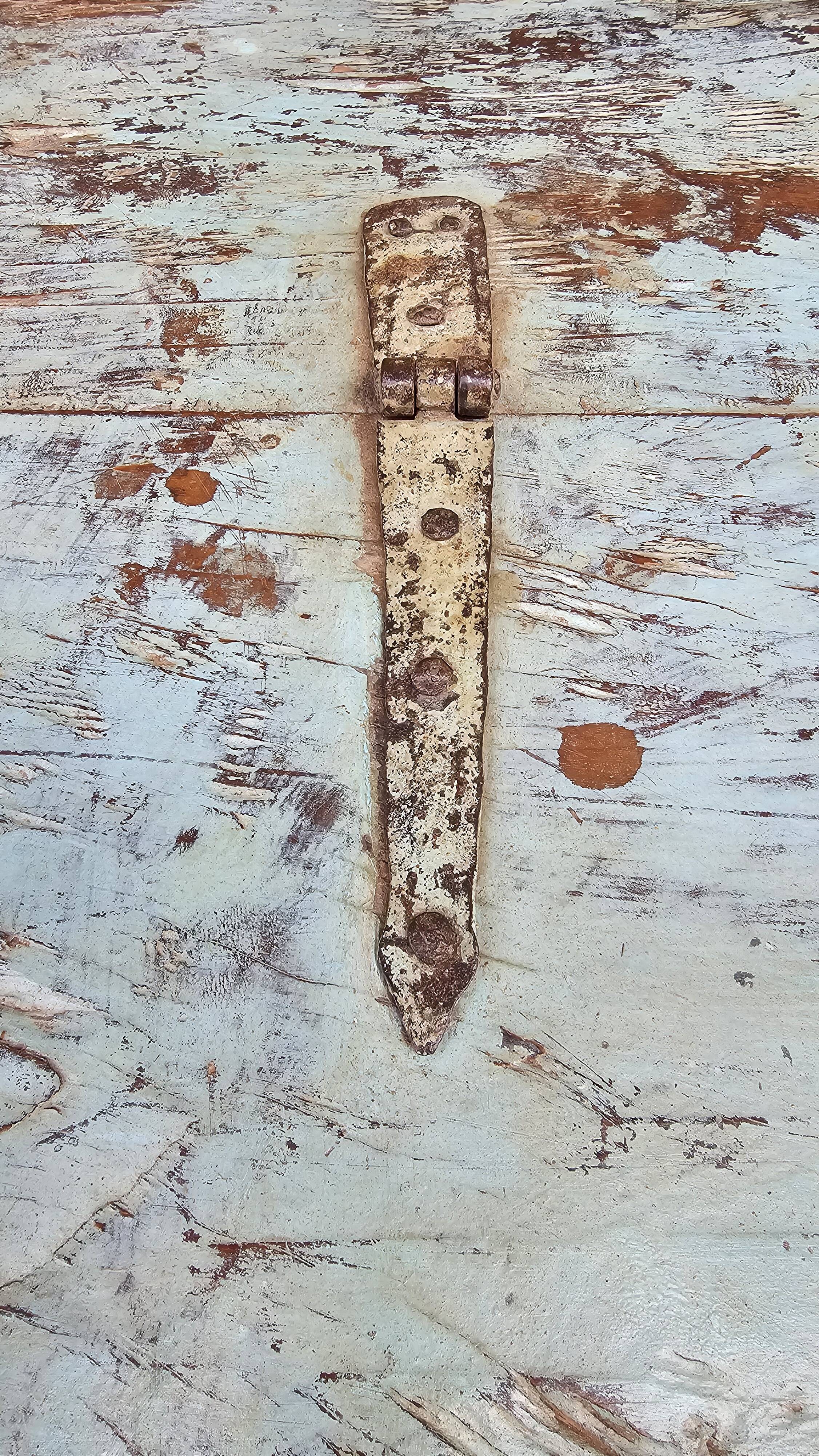Antique Burmese teak dowry chest