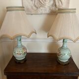 Pair of 19th century porcelain lamps