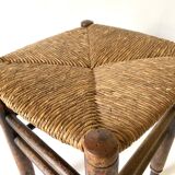 Straw and wood stool