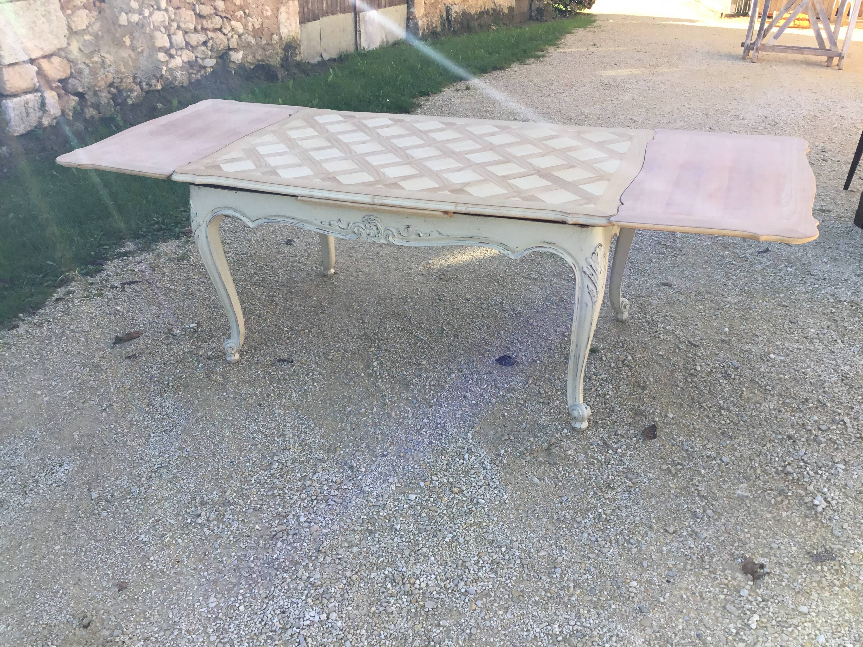 Louis XV style table from the 1950s/60s, stripped and patinated