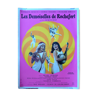 Affiche de cinéma originale "Les demoiselles de rochefort"  Jacques Demy