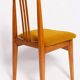 Ochre Bouclé Chair Mid-Century, Medium Wood, M. Zielinski, Europe 1960s