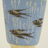 Ceramic vase Bernard Moss Mevagissey pottery england
