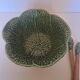 Cabbage bowl and its salad utensils in earthenware