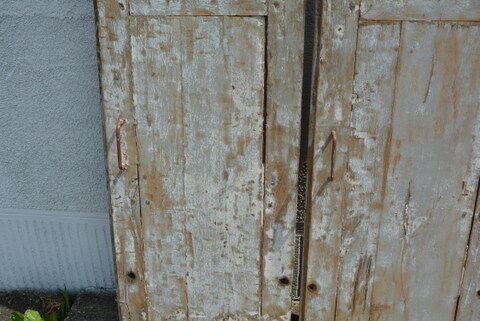 Pair of old, louvered shutters