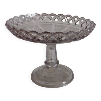 Glass stemmed bowl