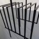 Steel magazine or record racks, 1960s, set of 2