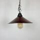 Industrial Dark Red Enamel Factory Pendant Lamp, 1960s