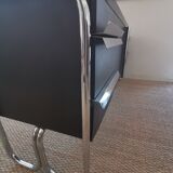 Vintage metallic sideboard in the Bauhaus style of the 70s