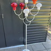 Eva Renée Nele floor lamp for Temde, seven glass bulb shades, 1960s