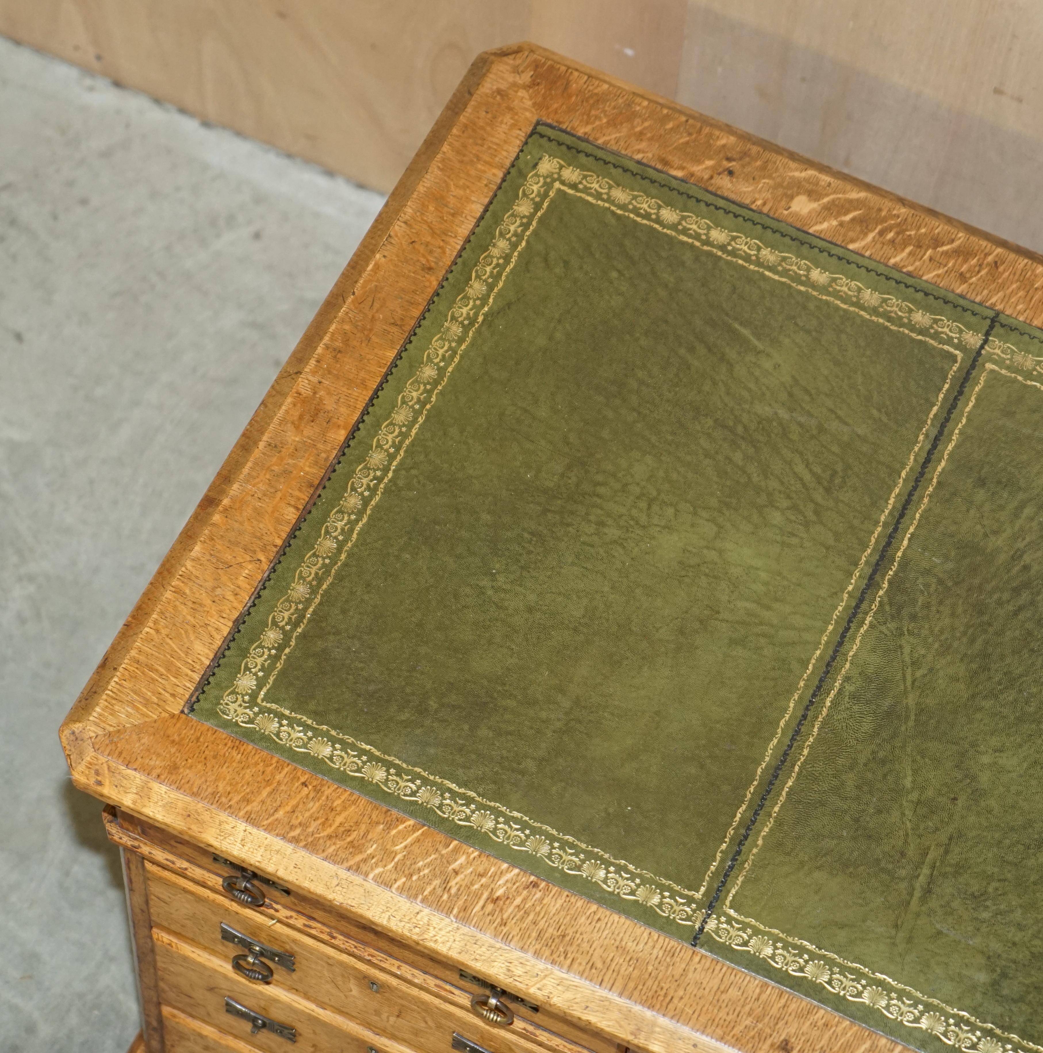 Victorian Oak Partner's Desk circa 1883
