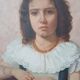 Oil on canvas female portrait 1898 - Maurizio Barricelli (Benevento, 1874 – Rome, 1931)