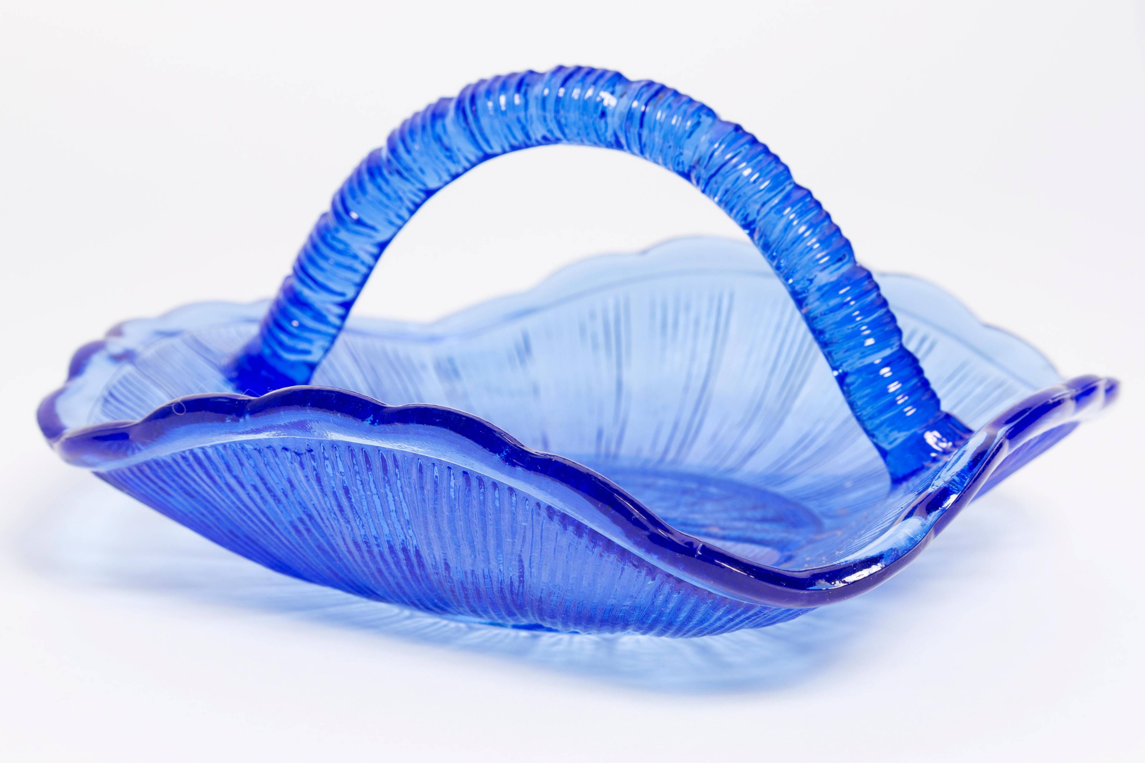 Vintage Blue Decorative Glass Bowl, Drost, Europe, 1960s