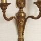 Large Bronze French Double Light Empire Wall Sconce with Urn Detail