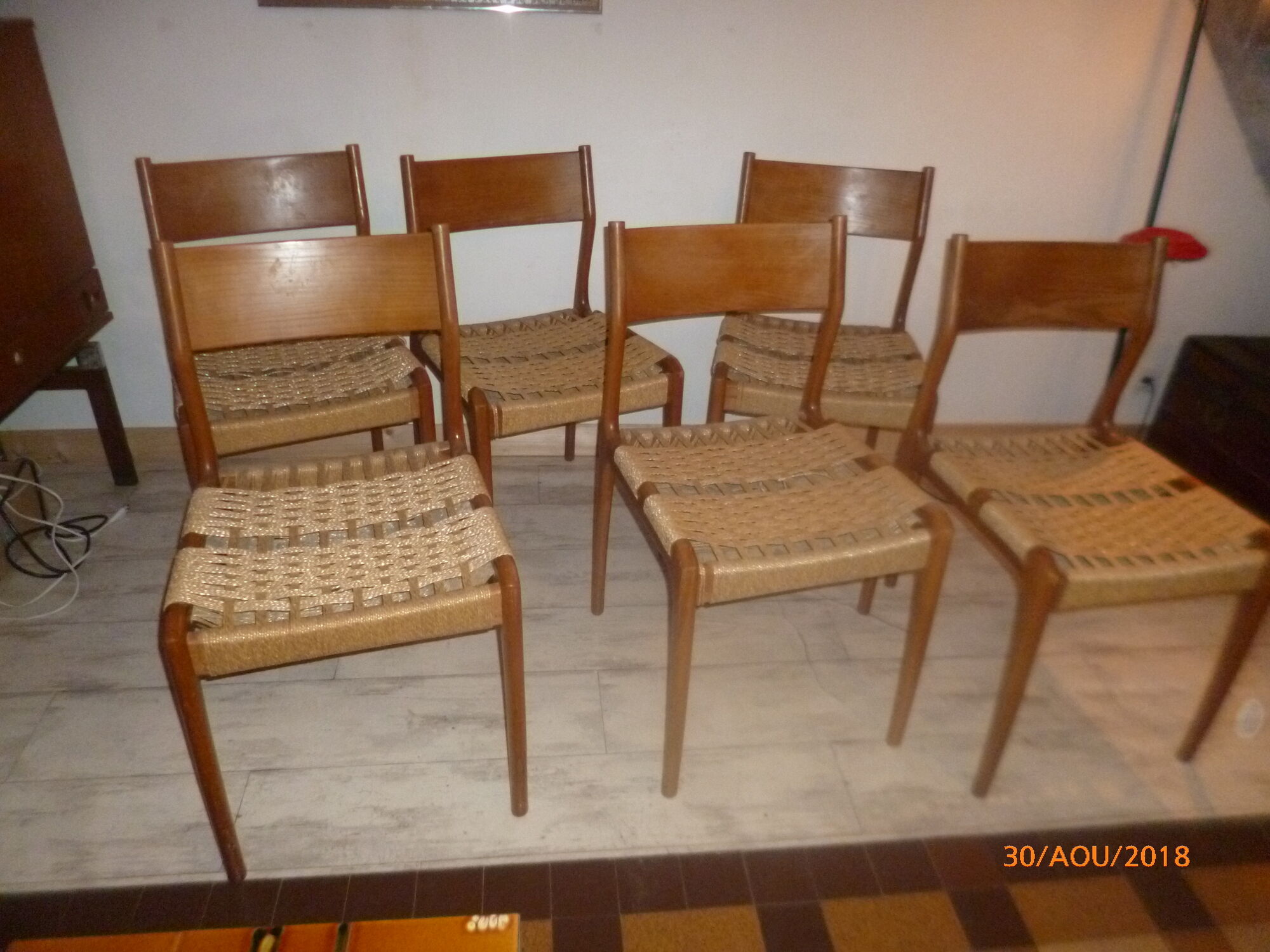 6 chairs Gessef Consorzio Sedie 1960