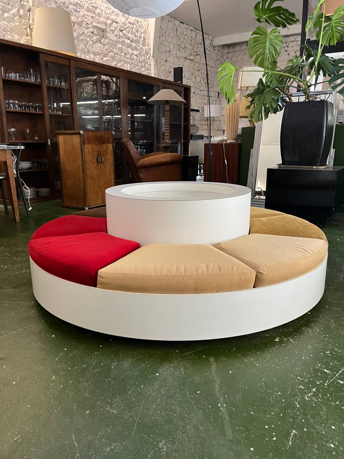 1970s garden bench made by Roche Bobois in Formica