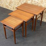 60s 70s Teak Nesting Tables Kai Kristiansen Skovmand & Andersen Design