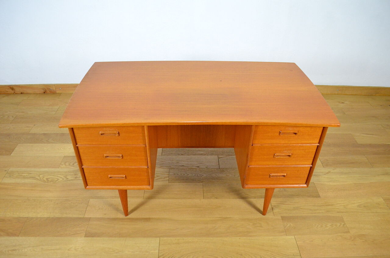 Bureau en teck travail scandinave 1960