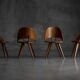 Mid-century plywood dining chairs, Italy, 1950s