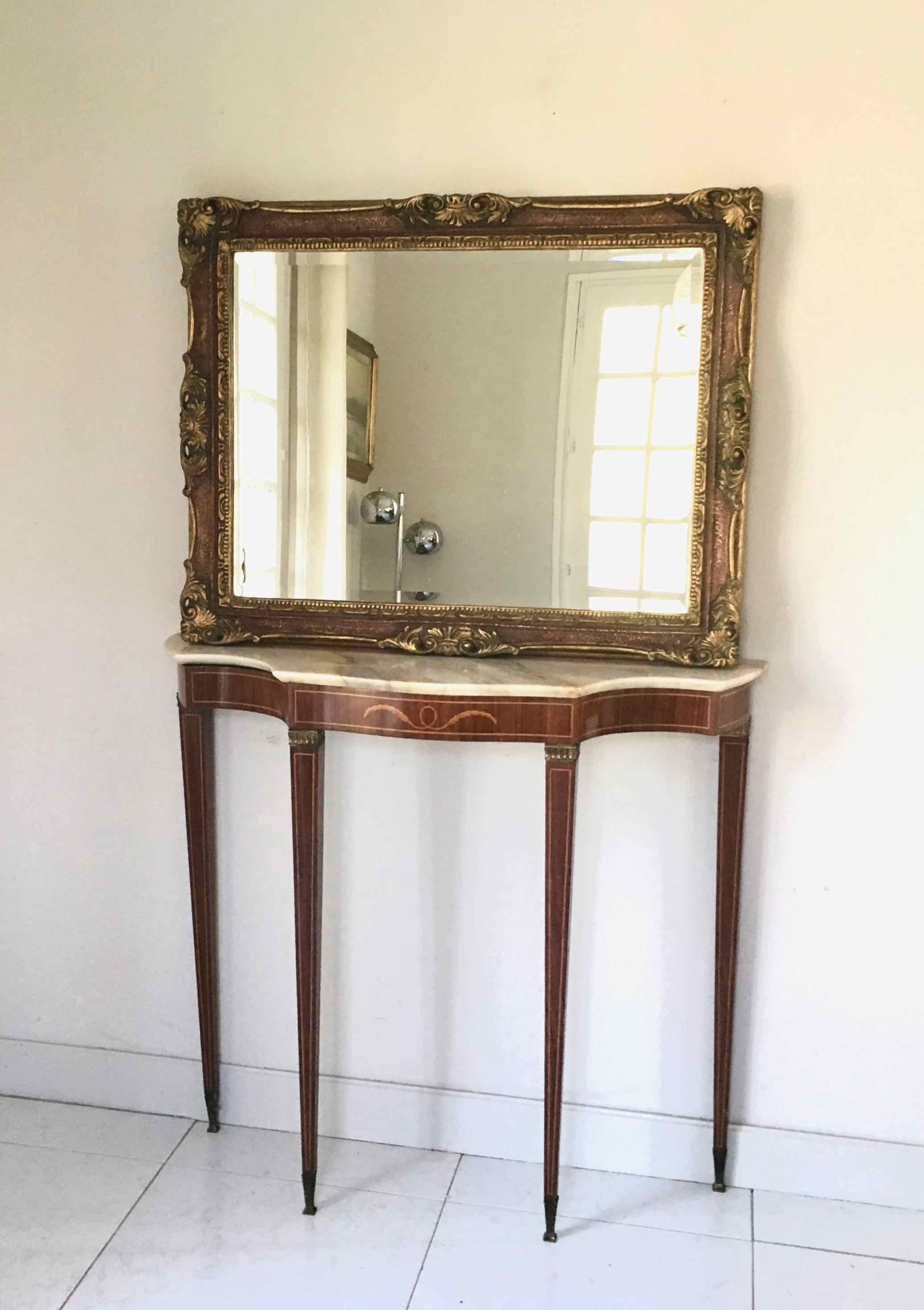Rectangular baroque wall mirror