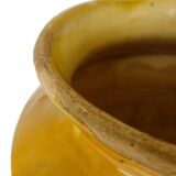 Pot à confit ancien français à glaçure jaune