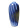 Vintage smoked glass vase lined with opaline, Murano bubble.