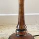 Candle holder lamp with walnut effect, vintage.