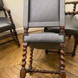 Ensemble de 2 fauteuils et 3 chaises époque Louis XIII
