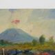 Oil on wood by Riccardo Capone Procession 50s 60s