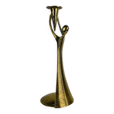 Bougeoir sculptural laiton doré, vintage