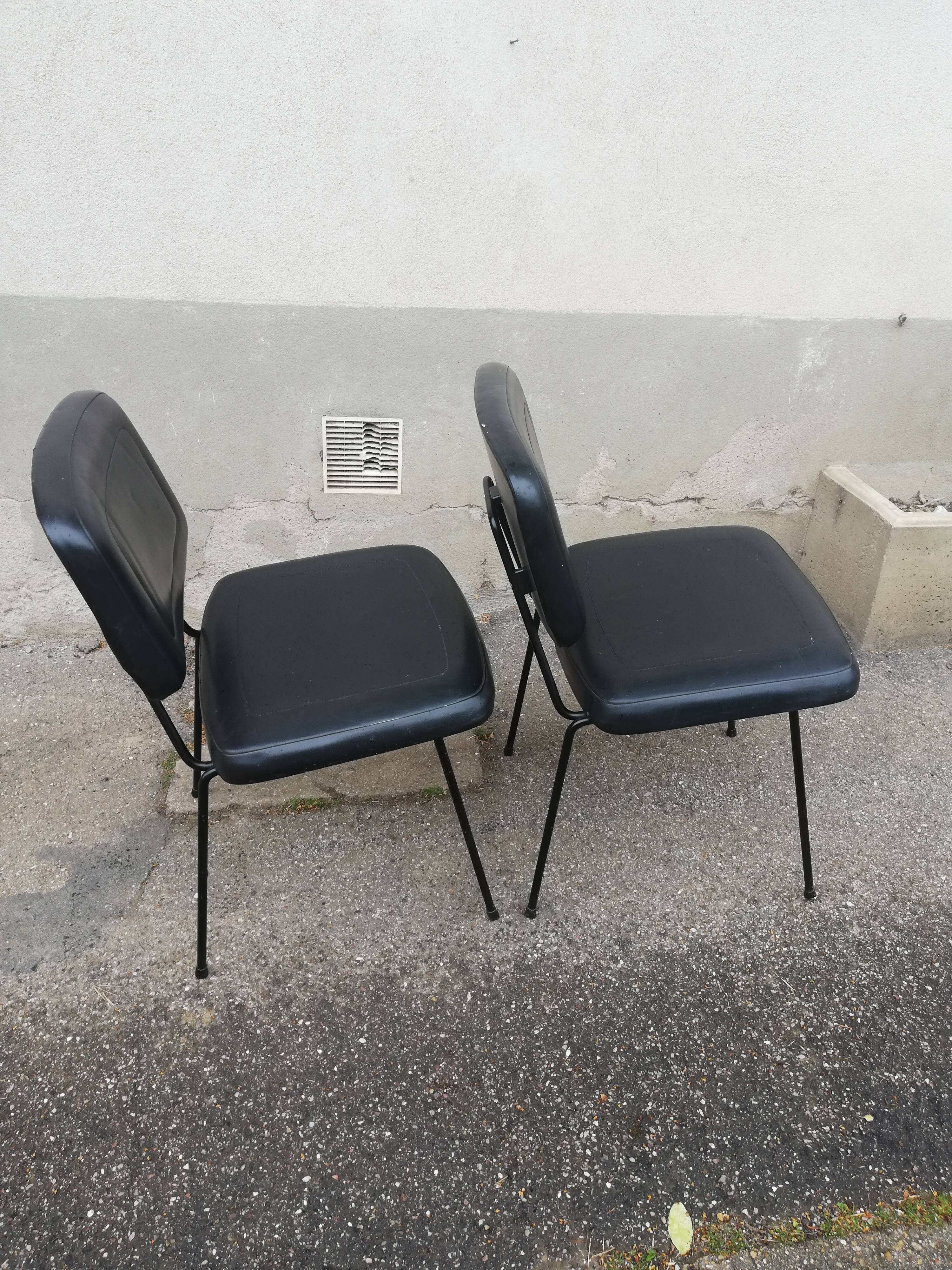 Paire de chaises Cm 196 de Pierre Paulin 1960