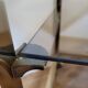 Gold metal and smoked glass serving trolley