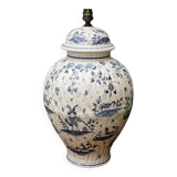 Potiche lamp base, in Moustiers earthenware, 18th century