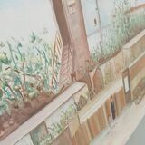 Acrylic canvas in pastel colors of Paris