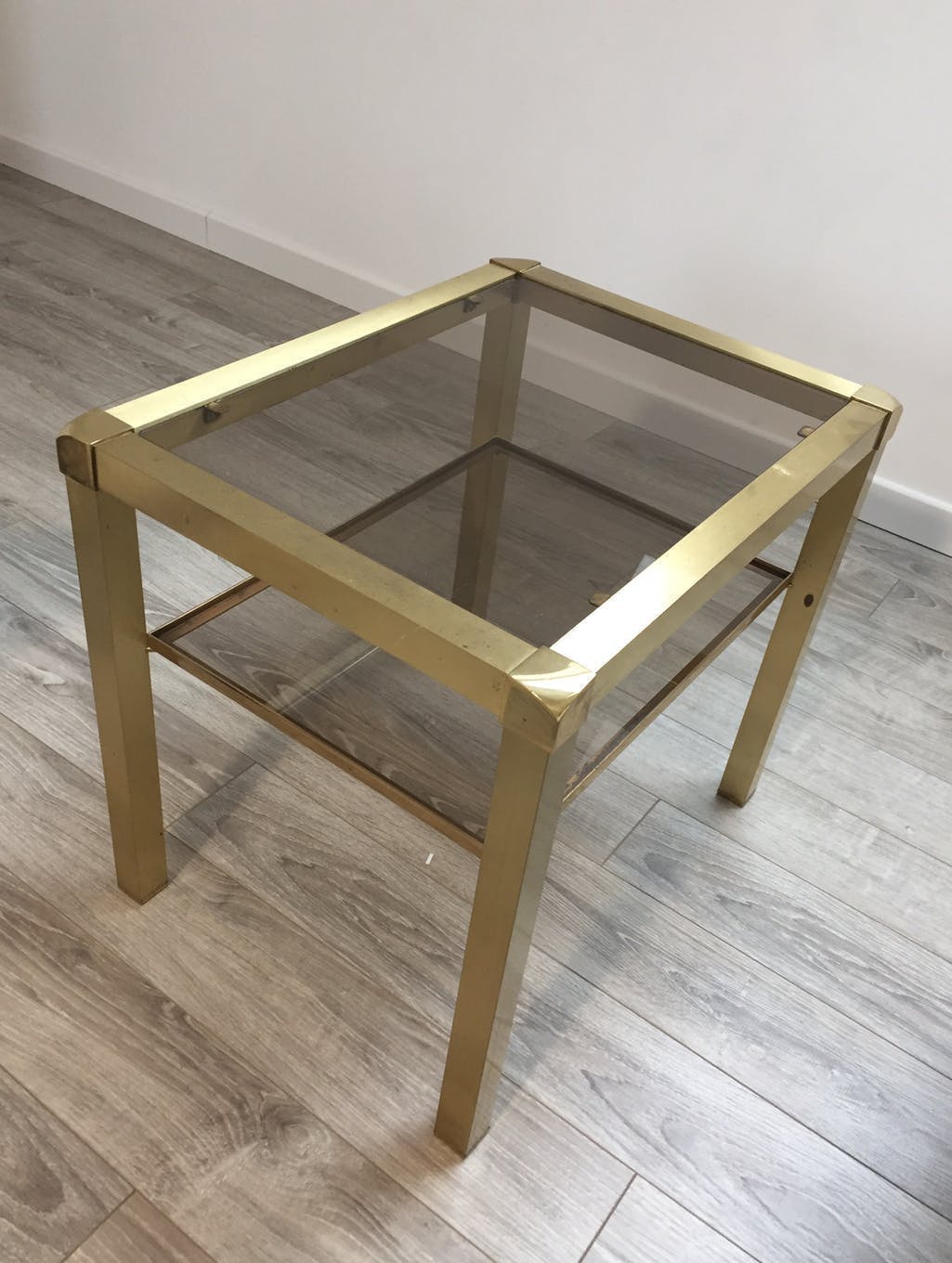 Table brass and glass Mara