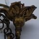 Suspension, pampilles flowers and drops, brass, 1 fire