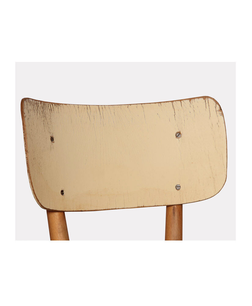 Pair of vintage wooden chairs for manufacturer Ton, 1960