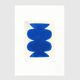 peinture abstraite bleue signée Eawy