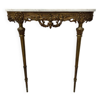 Louis XVI style console in chiselled bronze, 20th century.