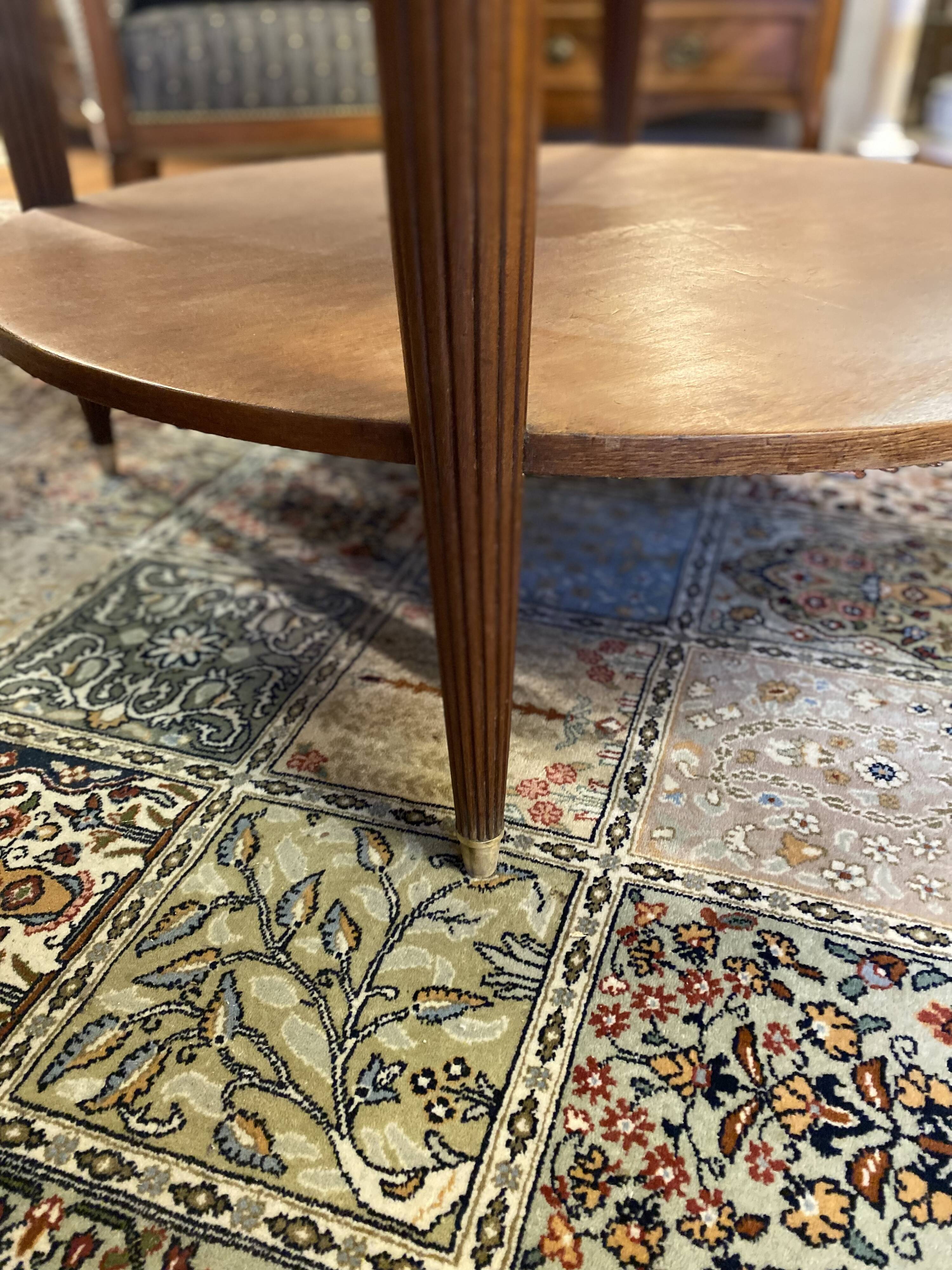 Art deco pedestal table, marble top